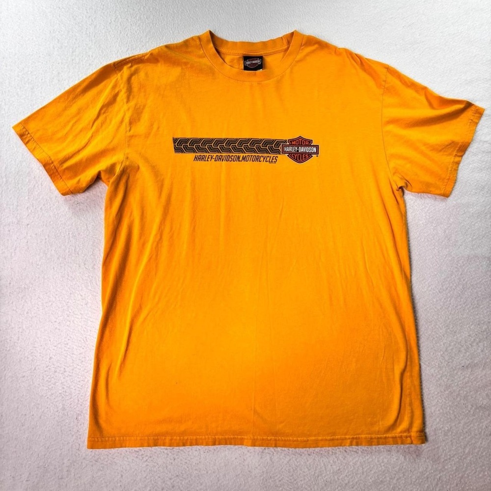 Harley-Davidson Motorcycles TShirt Mens XL Bar &Shield 2014 Yellow El Paso Texas